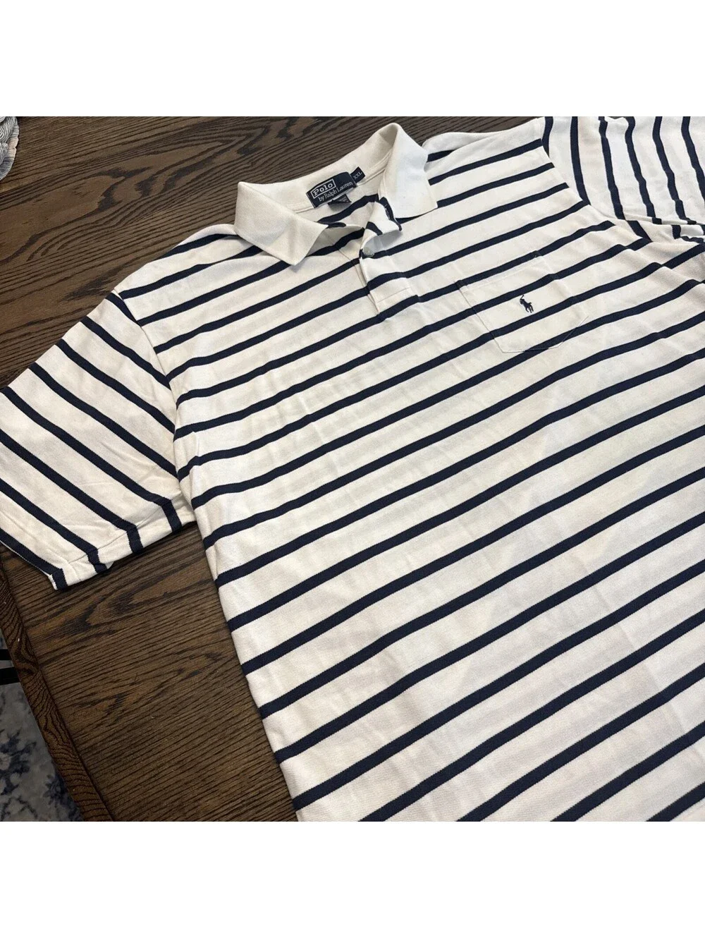 Polo Ralph Lauren Men's Striped Short Sleeve Polo Shirt XXL White/Blue
